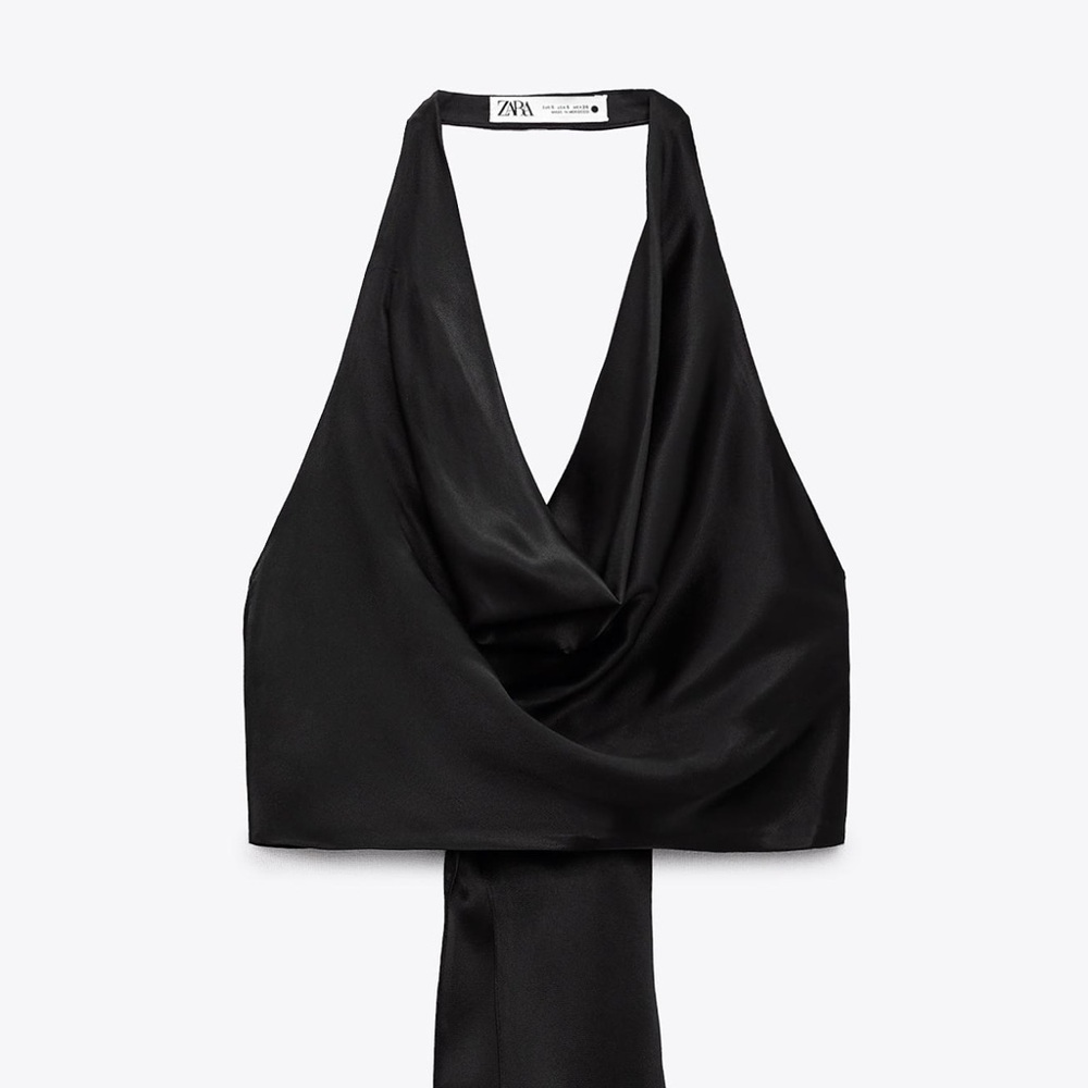 Zara Black Halter Top